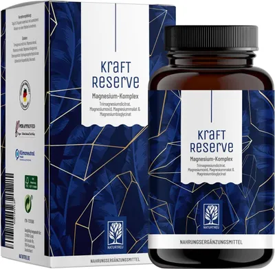 Produktbild von Naturtreu Kraftreserve | Magnesium-Komplex hochdosiert | 180 Kapseln