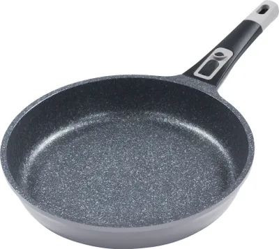 Produktbild von Ø20cm Bratpfanne flach / ca. 4.5 cm hoch KING® Click-Grip Aluguss mit verstärkter Beschichtung: MOONSCAPE / abnehmbarer Pfannengriff / Grau