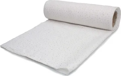 Produktbild von Baumwoll Musselin Stoff Double Gauze, Doppelgaze, Weiß mit goldenen Punkten 50 x 130 cm