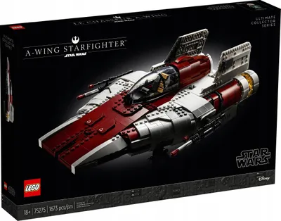 Immagine prodotto di LEGO 75275 Star Wars A-wing Starfighter set per adulti, articolo per fan, oggetto da collezione, astronave con minifigure e pannello informativo