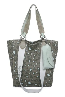 Image de Fritzi aus Preußen sac à épaule sac à main Canvas Izzy02 Tote Leo Jungle vert