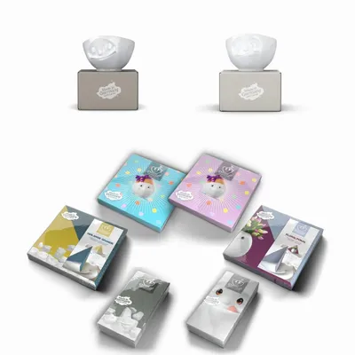 Produktbild von Fiftyeight Schalen-Set 2-tlg. 500 ml + Servietten Nr 019 weiß Müslischalen
