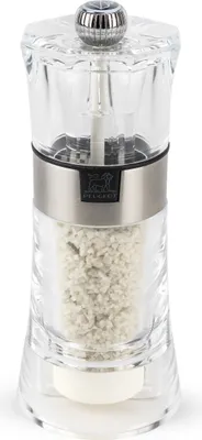 Produktbild von PEUGEOT Feuchtsalzmühle OSLO 14cm Acryl Transparent Keramikmahlwerk Gewürzmühle