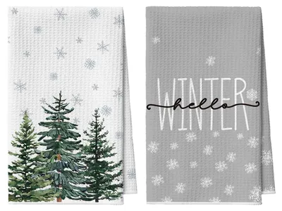 Küchentücher 2er-Set, Mikrofaser, 42x65 cm, Weihnachtsmotiv