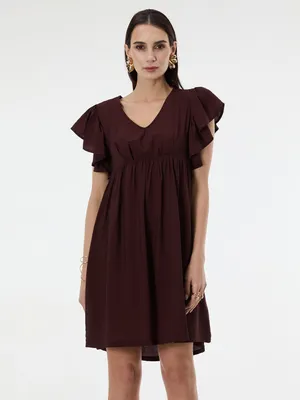 Produktbild von Orsay Dunkelbraunes knielanges Damenkleid 38