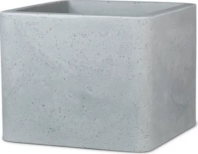 Produktbild von Scheurich Alea 30, Pflanzgefäß/Blumentopf/Pflanzkübel, quadratisch, aus Kunststoff Farbe: Stony Grey, 29,5 cm Durchmesser, 28 cm hoch, 15 l Vol.