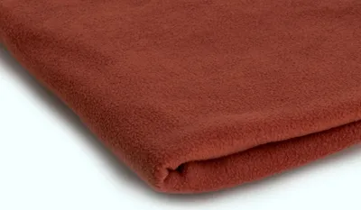Produktbild von Polar Fleece Stoff, Strickfleece 410 g/m² Ziegel 50 x 155 cm