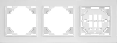 Produktbild von 3-fach Kunststoff Rahmen horizontal QUADRA weiß