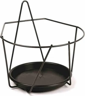 Image de Support mural pour pots de fleurs. Ø22cm noir, 167779