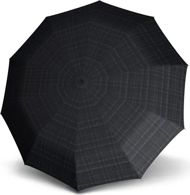 Produktbild von Knirps Stockregenschirm Regenschirm T.771 Long Automatic Men's Prints Check grau