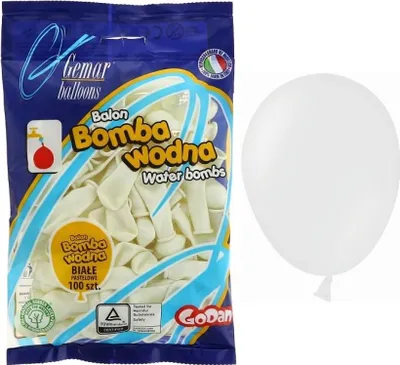 Produktbild von Wasserbombenballons Weiß 100 Stück.