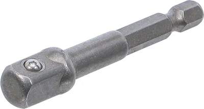 Adapter für Bohrmaschine, 6,3 mm Sechskant / 10 mm Vierkant, 65 mm