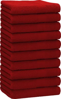 Produktbild von Betz 10 Stück Handtücher 50x100 cm PREMIUM 100% Baumwolle Farbe: dunkelrot