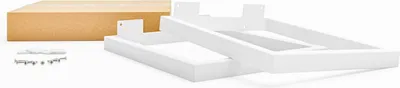 Produktbild von HEVVA - 35 cm hohe Möbelfüße GRAZ - 40 cm Tiefe, Weiß, 2er Set