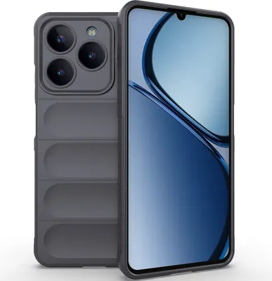 Obrázek produktu pro Pouzdro na mobilní telefon pro Realme C63 Soft TPU Silicone Nárazuvzdorný protiskluzový kryt Dark grey