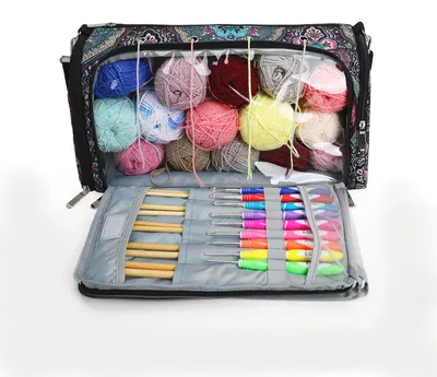Garn-Organizer-Aufbewahrungstasche, Wolltasche, Retro-Stricktasche