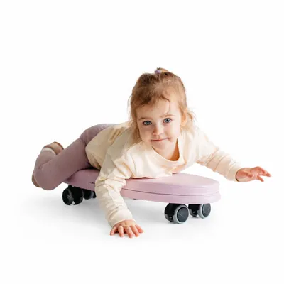 Image de Surf Jouet porteur enfant souple avec roues, 55 x 25 cm, Rose