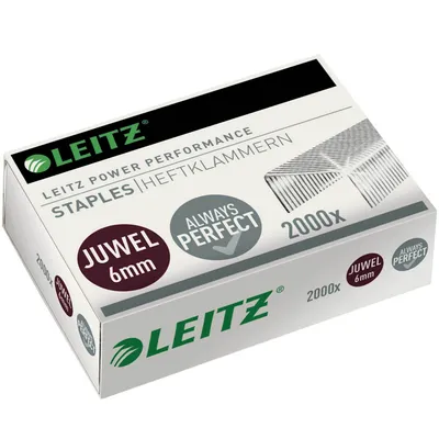 Image de Leitz 5642-00-00 Heftklammern Juwel - 6 mm, 2000 Stück, verzinkt