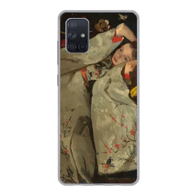 Produktbild von MuchoWow® Handyhülle Schutzhülle Hülle für Samsung Galaxy A71 Mädchen im weißen Kimono - Gemälde von George Hendrik Breitner Silikon Softcase Handy Hülle - Kartenbesitzer