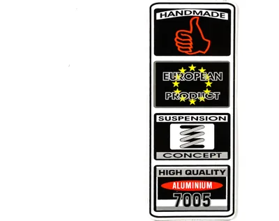 Produktbild von Fahrrad DEKOR Aufkleber Rahmen frame Decal Sticker HANDMADE schwarz weiß