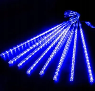 Produktbild von Led Blau Meteors 50Cm Fallender Schnee - 8 Eiszapfen, Kette Dekoration