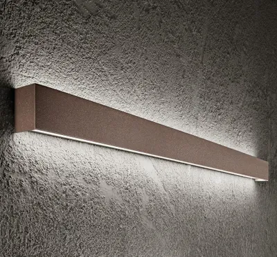 Obrázek produktu pro Moderní LED nástěnné svítidlo z hnědého hliníku, 30 W, 3000 K, štíhlý a elegantní design pro interiéry – Perenz