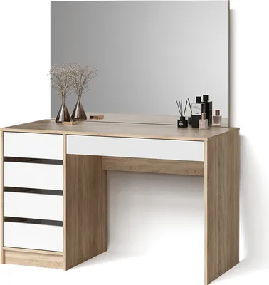Produktbild von Schminktisch Livinity Imola Weiß/Sonoma 120 cm, Model 52369