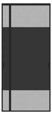 Produktbild von INF Schwarzer Magnetvorhang aus Polyester 90cm x 210cm für Türen