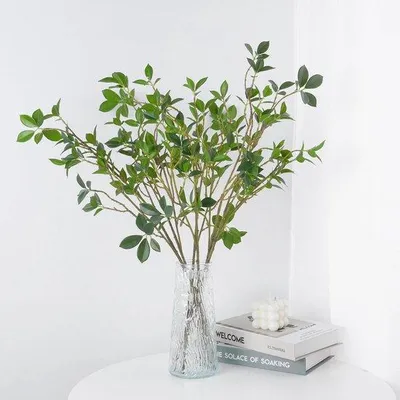 Image de Ficus artificiel vert avec des feuilles d'eucalyptus pour la maison