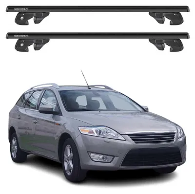 Produktbild von Dachträger Grundtäger für Ford Mondeo Mk4 Turnier 2007-2014 Alu Schwarz 2tlg, KI-generiertes Bild
