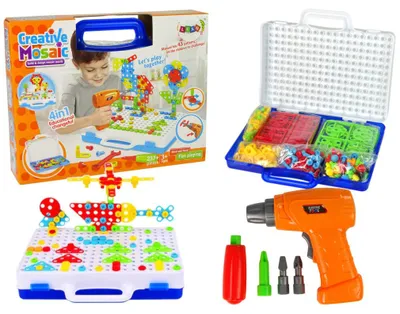 Produktbild von Leantoys Kreatives Mosaik-Puzzle 4in1 Schraubendreher 237 Teile