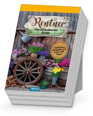 Produktbild von TRÖTSCH - Abreißkalender Rentner 2026: Aufstellkalender Tischkalender Abreißkalender