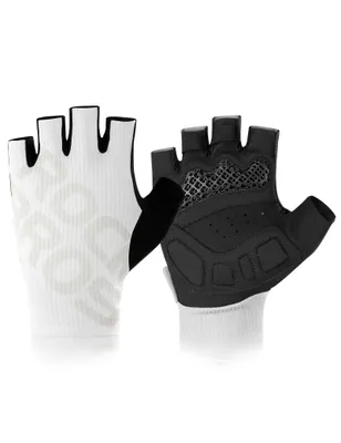 Produktbild von ROCKBROS Fahrradhandschuhe Sommer Halbfinger Atmungsaktiv Dämpfungspolster für Radsport, Laufen, Fitness Weiß M