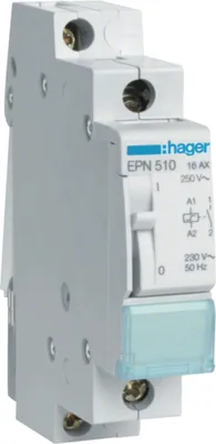 Image de Commutateur à distance Hager, 1S, 230 V CA, 16 A, 1 pièce.