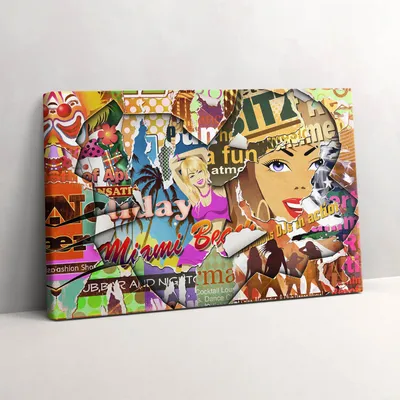 Produktbild von Urlaubspostkarte – Leinwandbild Wandbild – 60x40 cm – Leinwandbilder – Wandbilder – Schlafzimmer – Flur
