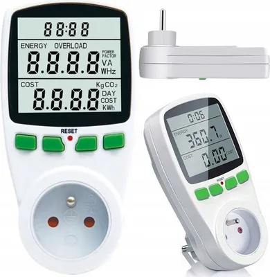 Zdjęcie produktu dla Licznik Miernik Zużycia Prądu Energii Watomierz Pobór Prądu Wyświetlacz Lcd
