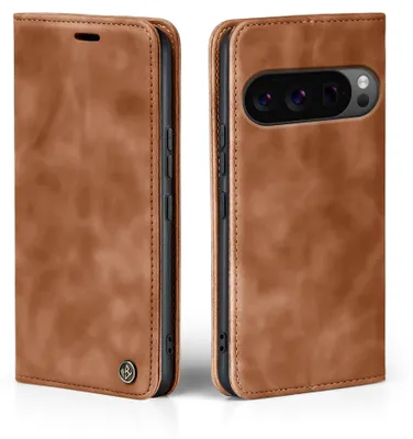 Produktbild von Handy Hülle für Google Pixel 10 Pro XL Klapphülle Bookcase Flip Cover Handy Tasche Etui Farbe: Hellbraun