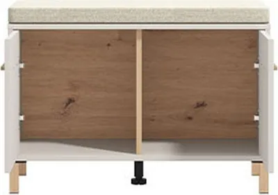 Image de Marciana - Meuble d'Entrée, 80x40x57h cm Blanc Crème, une Étagère