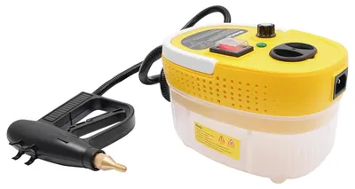 Image de Nettoyeur vapeur 2500W - Nettoyeur vapeur haute pression - Réservoir de 1,2 L - Contrôle de la vapeur en 6 niveaux - Tuyau de 2,2 m et rallonge - Prise EU 220V - Jaune