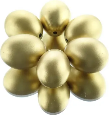 Produktbild von nature trends Oster-Deko Hühnereier Goldfarben 6 cm - 6er Set