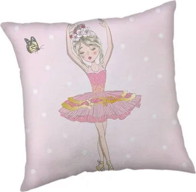 Produktbild von Ballerina Kissen Kuschelkissen Dekokissen Prinzessin 40 x 40 cm