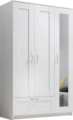 Produktbild von Kleiderschrank >Lepini< in Weiß, Dekorfolie - 117x191x50cm (BxHxT)