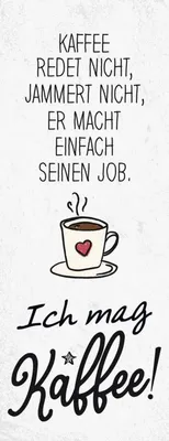 Produktbild von vianmo Holzschild 27x10 cm Kaffee redet nicht, jammert nicht Essen Trinken