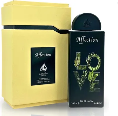A perfume box and bottle are displayed against a white background.