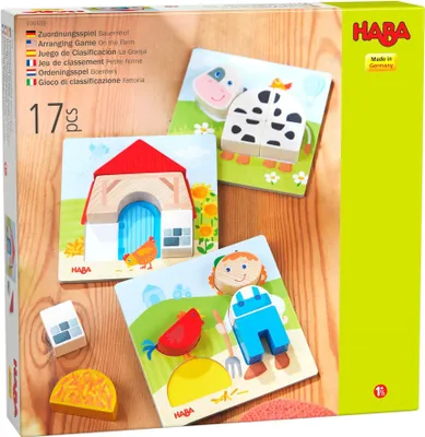 Produktbild von HABA Zuordnungsspiel Bauernhof, Legespiel, Kinderpuzzle, Puzzle, Kinder Spiel, ab 18 Monaten, 306488