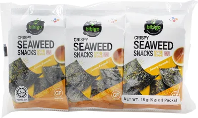 Produktbild von Bibigo Seealgen Snack Original SESAM 15g