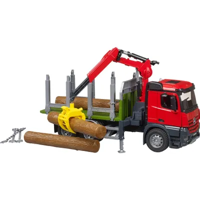 Produktbild von bruder 03669 MB Arocs Holztransport-LKW mit Ladekran, Greifer + 3 Baumstämmen