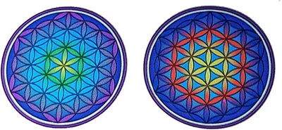 Immagine prodotto di Decalcomania Luce Solare Mandala Fiore Della Vita - 2x6 Cm Set Da 3 Pz