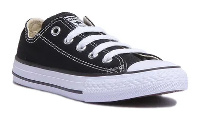 Produktbild von Converse Chuck Taylor All Star Ox K der Schnürung Le wand Turnschuhe Schwarz – undefined / Schwarz