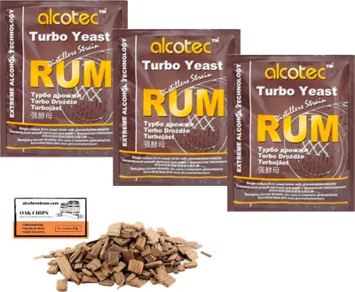 Produktbild von 3 x Alcotec Turbohefe - Rum-hefe, Alkohol Brennhefe, Gärhefe, Wodkahefe, Turbo Hefe, Wodka Hefe